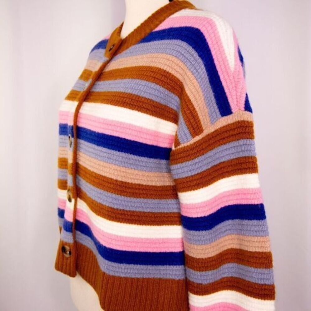 NEW Madewell‎ Striped Springview Cardigan Sweater. Size XS - Picture 8 of 16